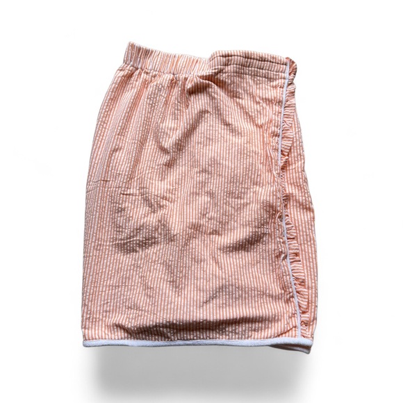 Bella il Fiore Accessories - Bella ifiore peach seersucker spa wrap